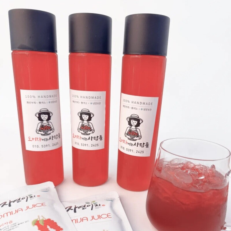 오미자 먹는 사람들,오미자 먹는 사람들 - 양구 오미자청 선물세트 500ml x 3병