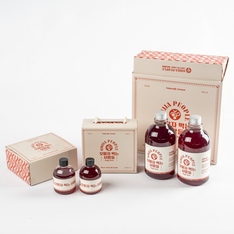 오미자 먹는 사람들,오미자 먹는 사람들 - 양구 오미자청 750ml * 2병 선물세트