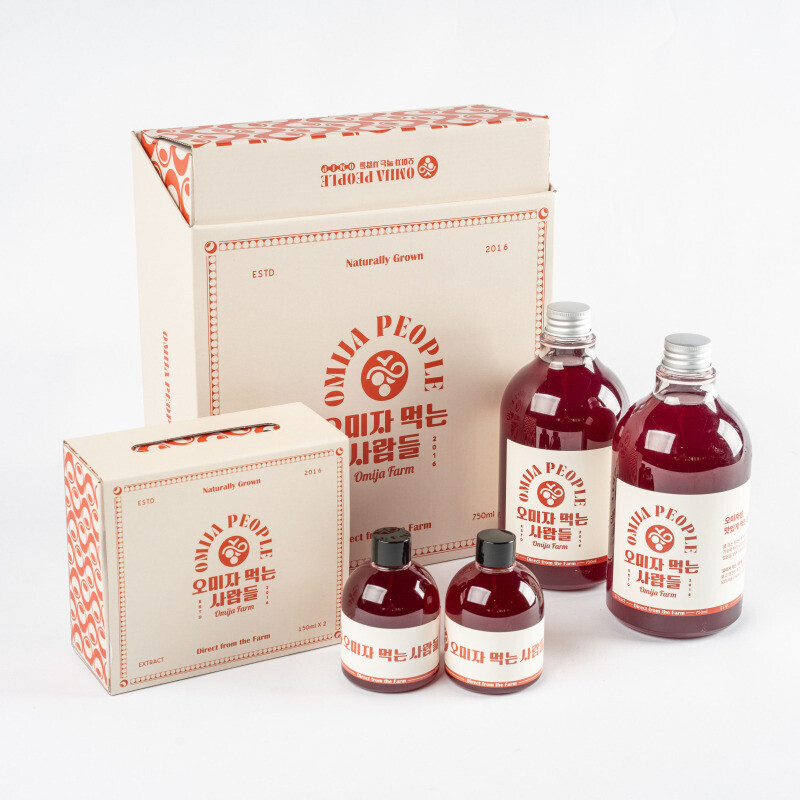 오미자 먹는 사람들,오미자 먹는 사람들 - 양구 오미자청 750ml * 2병 선물세트